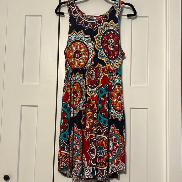 Amazon Dresses & Skirts - Amazon multi colored pattered cotton dress size L